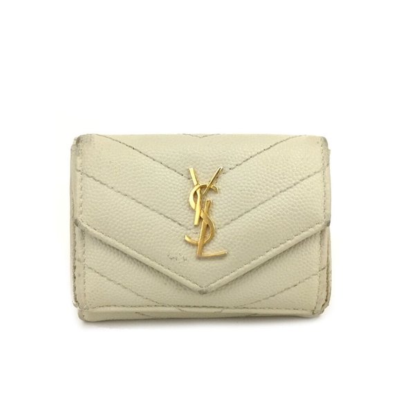 Yves Saint Laurent Handbags - 0404188 Saint Laurent Cassandra Leather Mini Trifold Wallet